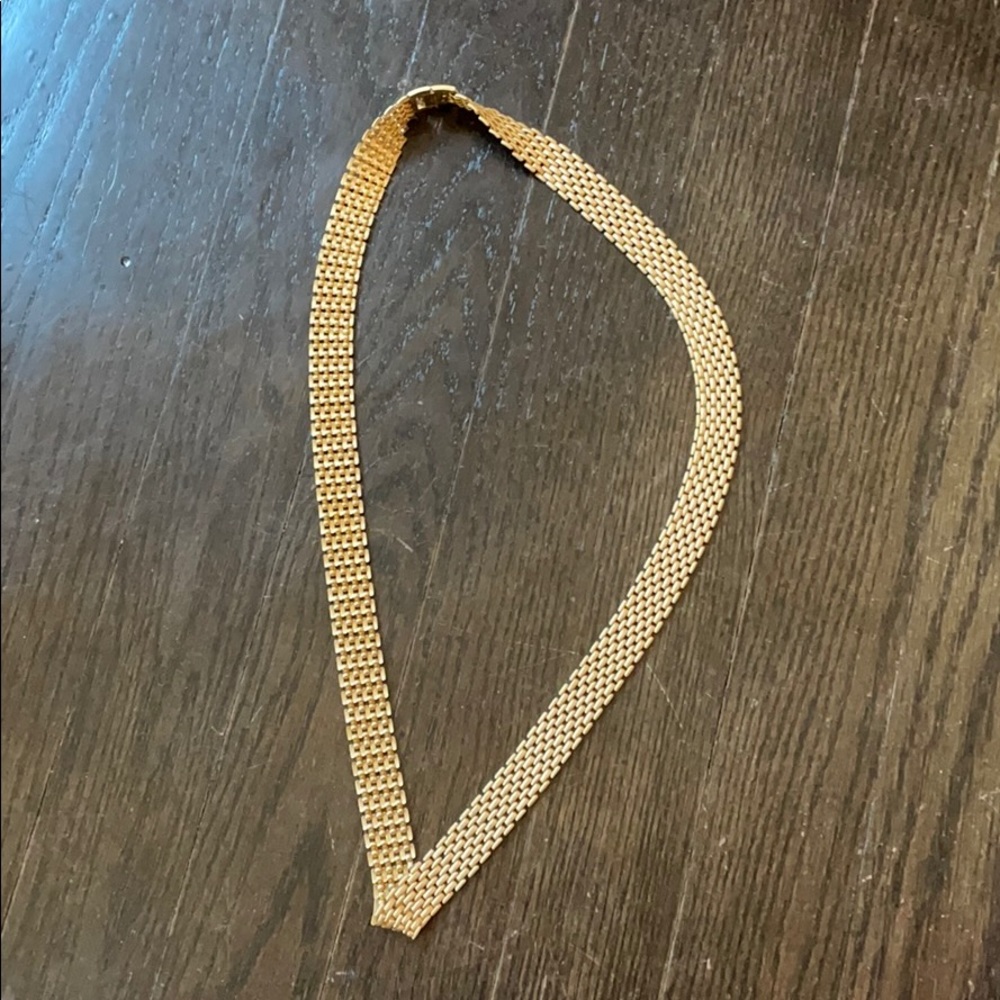 Vintage Gold tone woven necklace/belt